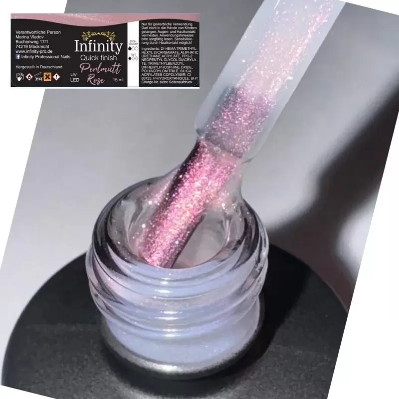 Quick Finish ohne Schwitzschicht Perlmutt Rose 15 ml Infinity