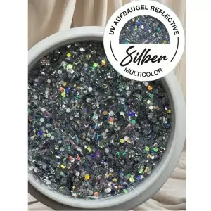 HEMA Frei Aufbau Gel Silber MIT Reflektoren