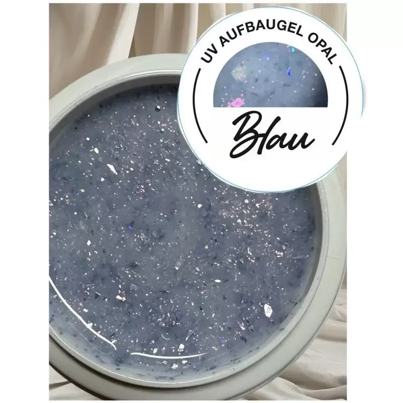 HEMA Frei Aufbau Gel MIT OPAL Blau