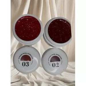 HEMA Frei Vitrage Aufbau Gel mit Potal Nr.3 Hellrot