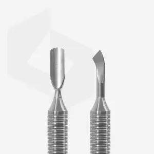 Hollow manicure pusher EXPERT 100 TYPE 4.2 (rounded narrow pusher and bent blade)